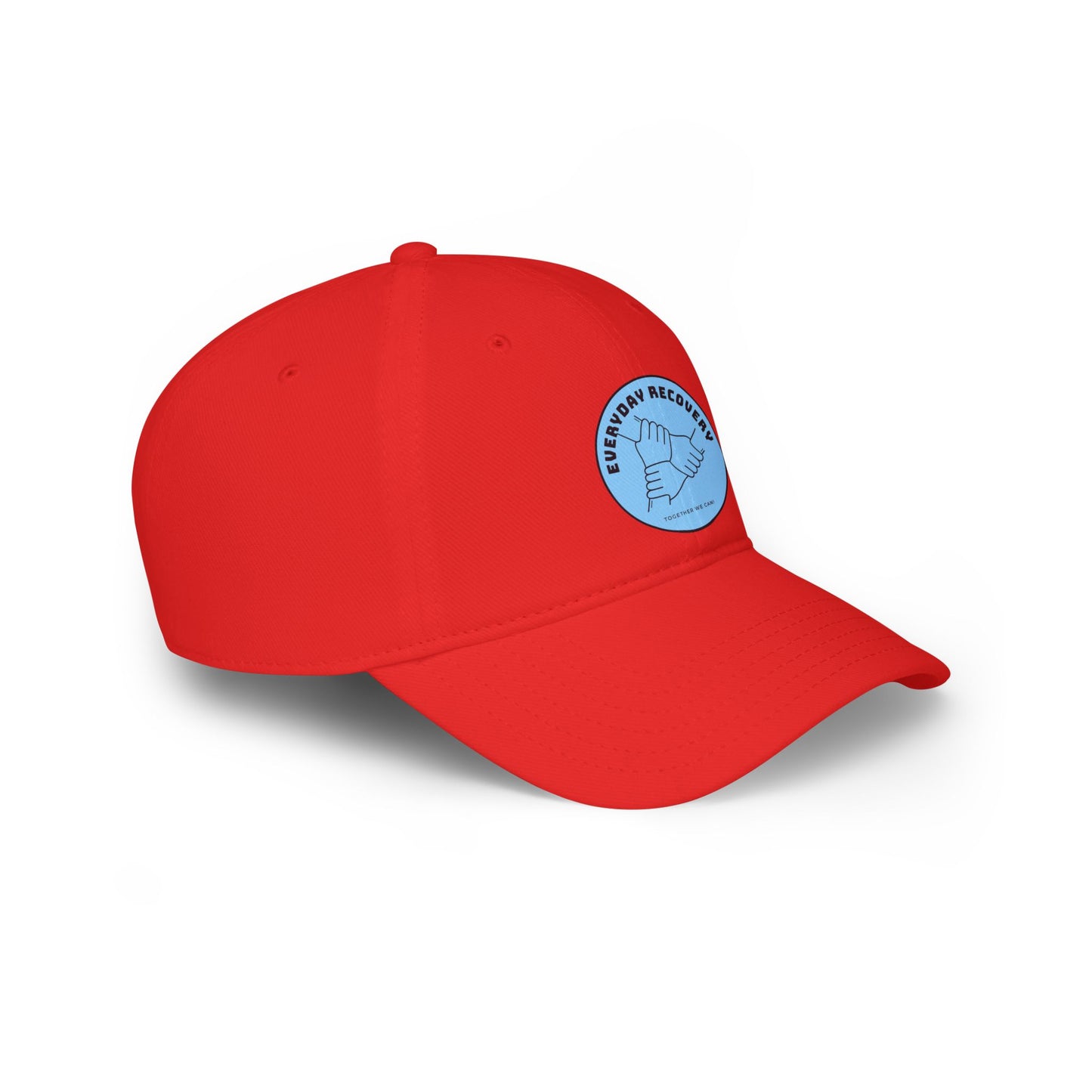 Everyday Recovery Low Profile Baseball Cap - Red Adjustable Hat